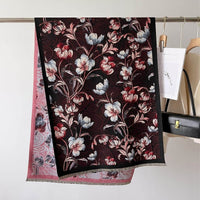 Autumn And Winter New Cashmere-like Thickened Oil Painting Jacquard Scarf