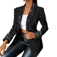 Cross-border Sequin Stitching Elegant Small Suit Jacket