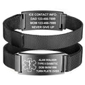 Stainless Steel Bracelet With Medical Symbol, Adjustable