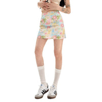 Women's Floral Skirt Summer High Waist Petite Short Dress Summer
