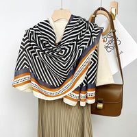 Cotton And Linen Scarf Thin And Silky Shawl Travel Sun-proof Beach Towel For Women