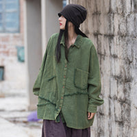 Women's Loose Patchwork Irregular Shirt