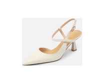 Women's Leather Buckle Stiletto Pointed Toe Sandals