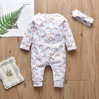 Clothes Rainbow Print One-piece Romper