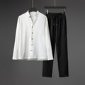 Men's Wear Handsome Pleated High-grade Men's Long Sleeve Set