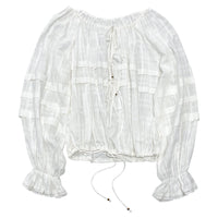 French White Shirt Women's Long Sleeve