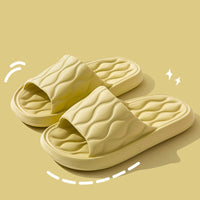 Ripple Style House Slippers EVA Soft Bathroom Slippers Women Men Shoes Home