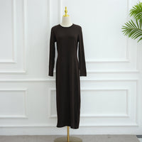 Middle Eastern-style Cozy And Chic Knit Hollow-out Dress