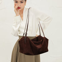 High-grade Large-capacity Frosted Idle Style Suede Crossbody Shoulder Bag