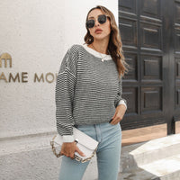 Striped Sweater Women's Loose Long Sleeve Casual