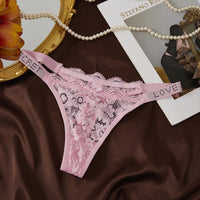 Lace Sexy Panties For Women Fashionably Embellished With Hot-fix Crystals