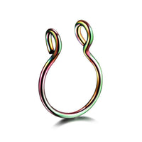 Stainless Steel U-shaped Nose Ring Simple Style Non-perforated Nose Studs