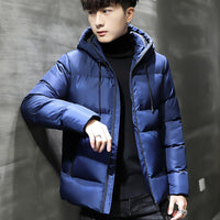 Men's Fashion Short Hooded Cotton-Padded Jacket