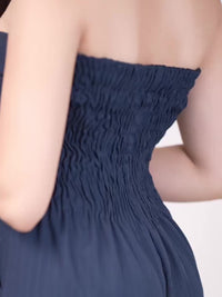 Striped Tube Top Jumpsuit Short Blazer Suit