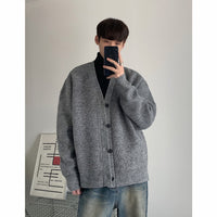 Men's Light Business Commute Solid Color Knitted Jacket