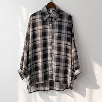 Women's Loose Long Sleeve Lapel Single Breasted Ultra-thin Cardigan Shirt