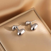 Fashion Electroplated Round Metal Stud Earrings