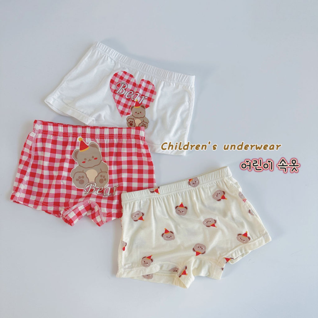 Three-piece Set Children's Underwear Modal Printing Baby Kindergarten Boxer Shorts