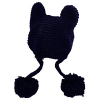 Warm Women's Hand Knitted Kawaii Cat Ears Hat