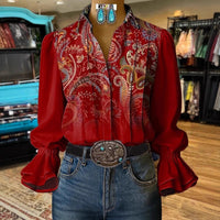 Women's 3D Digital Print Fashionable Casual Shirt