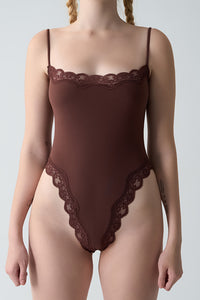 Lace Edge Adjustable Jumpsuit Skinny Inner Match Vest