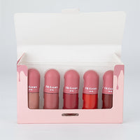 Mini Capsule Lip Color 5 Color Case Velvet Matte Non Staining Cup Color