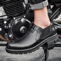 Men's leather low-top Martin boots