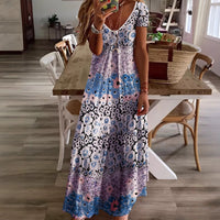 European And American V-neck Women's Dress