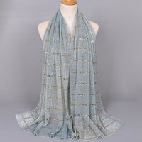 New Women's Lamp Wick Silk Sequined Scarf