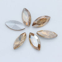 Horse Eye Crystal Pointed Glass Silver Bottom Loose Diamond