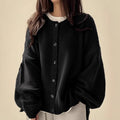 Vintage-button Sweater Cardigan Fashionable And Loose-fitting For Women