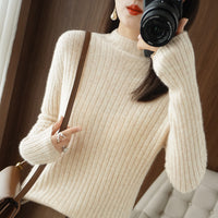 Simple Autumn And Winter Half-high Collar Bottoming Shirt Women's Sweater