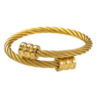 Trendy Retro Personality Stainless Steel Winding Geometric Bracelet