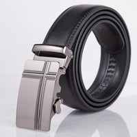 Leather automatic buckle belt