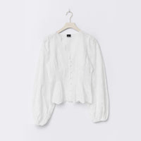 Lace-trimmed Casual Solid-color Women's Shirt