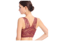 Lace zero-binding seamless underwear Women's vest-type micro-gathered no steel ring sports bra wholesale