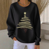 Womens 3D Christmas Tree-Print Corduroy Hoodie