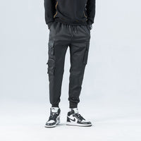 Drawstring casual overalls
