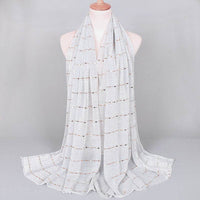 New Women's Lamp Wick Silk Sequined Scarf