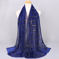 New Women's Lamp Wick Silk Sequined Scarf