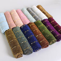 New Women's Lamp Wick Silk Sequined Scarf