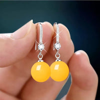 Water Drop Pendant Oval Earrings