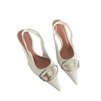 Ladies Shallow Back Slim Heel Pointed Heels