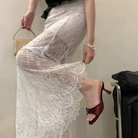 French Style Lace Bow Kitten Heel Mules For Women