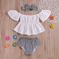 Striped triangle shorts turban