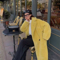 Womens Long Cashmere-Like Coat