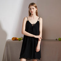 Lace sling cotton short nightdress home service