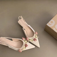 French Style Elegant Sandals With Skirt High Heels