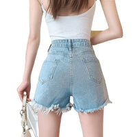 Fashion Heavy Industry Diamond Fringed Suede Ground Hole High Waist Micro Rattan Shorts
