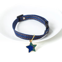 Pet denim five-pointed star pendant